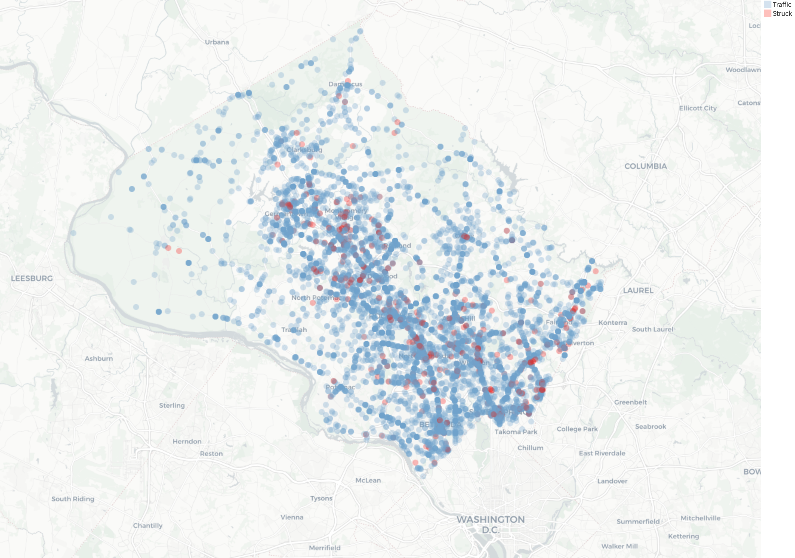 Dataiku Scatter Map - Traffic & Struck
