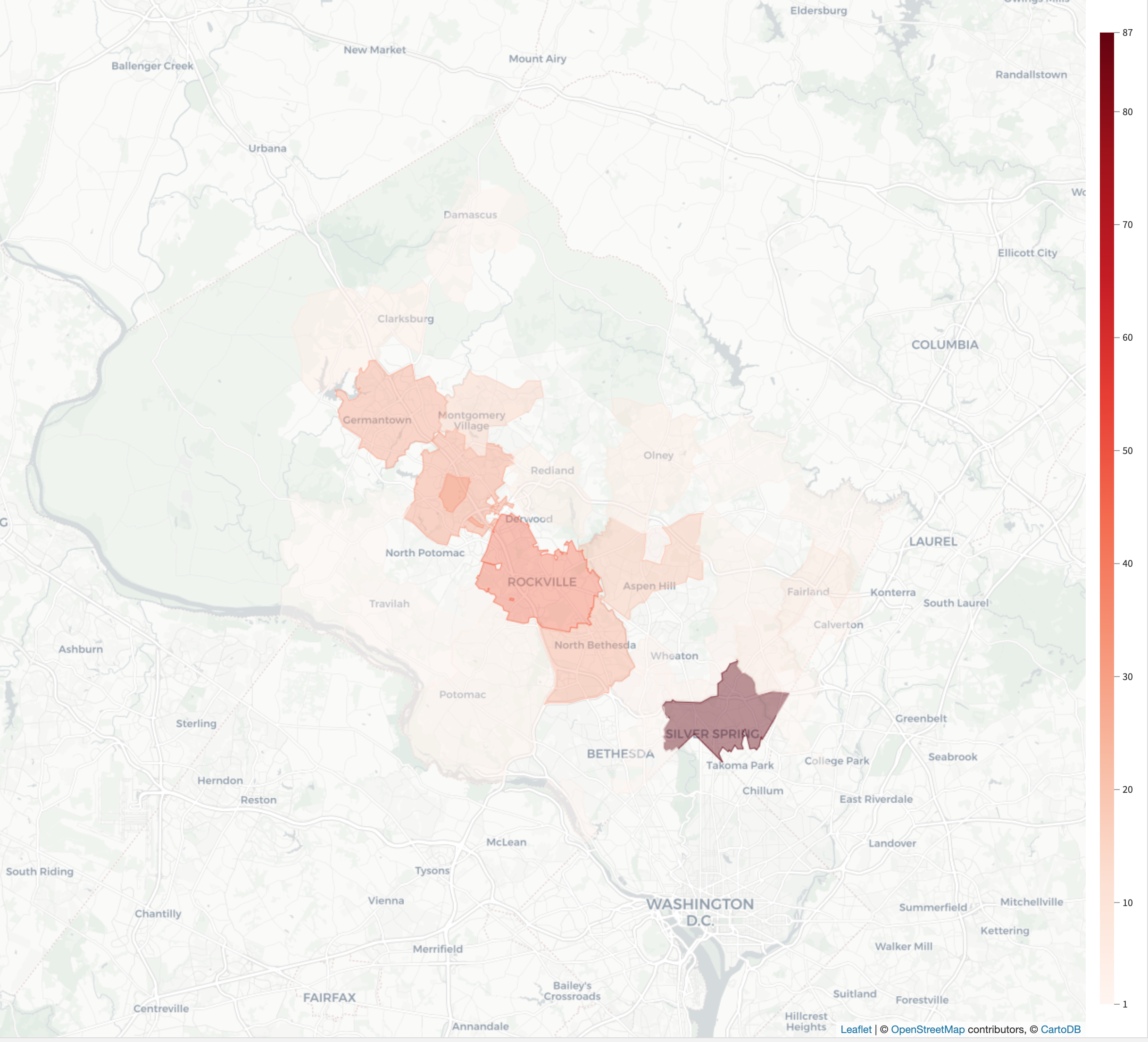 Dataiku Visual Aggregation Feature Administrative Map