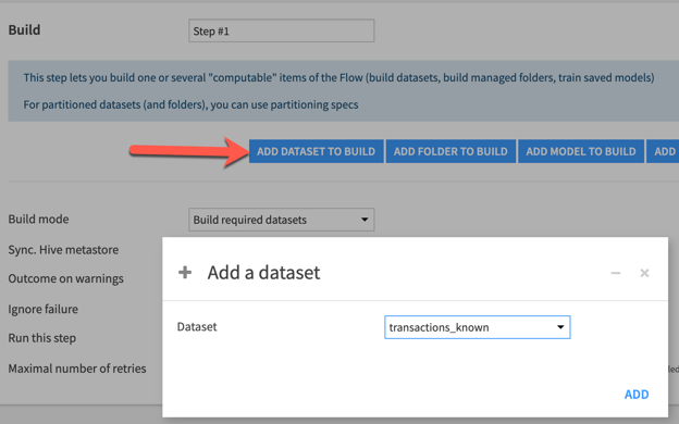 add_dataset Dataiku Scenario